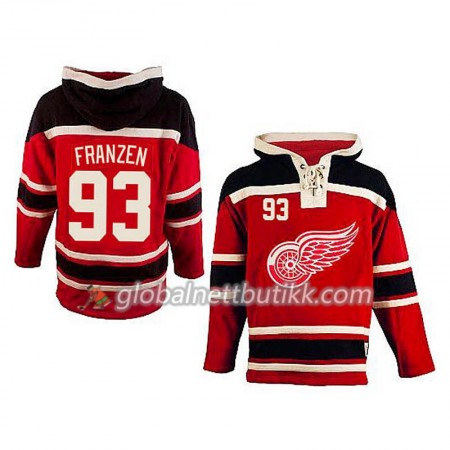 Detroit Red Wings Johan Franzen 93 Rød Sawyer Hooded Sweatshirt - Herre